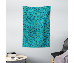 Abstract Wave Ocean Motif Tapestry