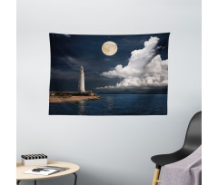 Old Lighthouse by Sea Wide Tapestry
