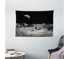 Earth Seen from the Moon Wide Tapestry