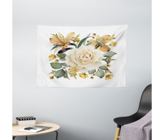 Romantic Bridal Bouquet Wide Tapestry