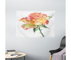 Lively Petals Botany Art Wide Tapestry