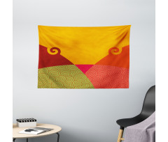 Swirls and Vortexes Wide Tapestry