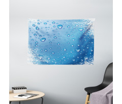 Realistic Water Bubbles Wide Tapestry
