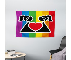 Love Wins Gay Couple Wide Tapestry