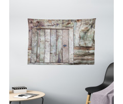 Old Barn Door Cottage Wide Tapestry