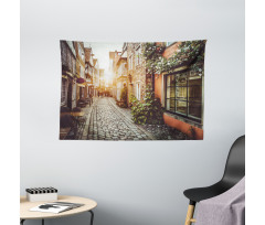 Scenes from Europe Vintage Wide Tapestry
