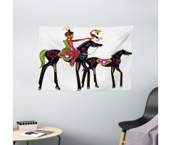 Abstract Design Wide Tapestry