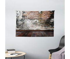 Worn Looking Wall Photo Wide Tapestry