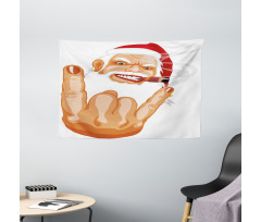 Rocker Santa Claus Wide Tapestry