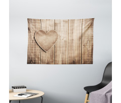 Rustic Heart Wide Tapestry