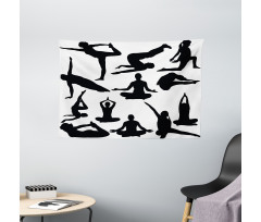 Yoga Postures Body Wide Tapestry