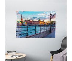 Scandinavian Old Town Wide Tapestry