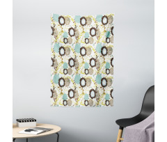 Abstract Ornate Flower Tapestry