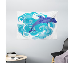 Waves Aqua Life Nature Wide Tapestry