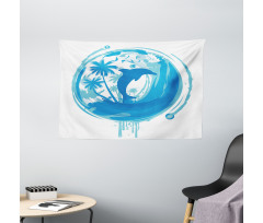 Maritime Style Exotic Wide Tapestry