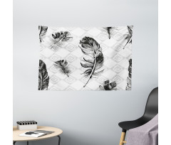 Nested Squares Mosaic Wide Tapestry