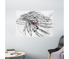 Headdress Sketch Design Wide Tapestry