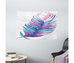 Feathers Vibrant Wide Tapestry