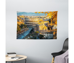 Colosseum View in Rome Wide Tapestry