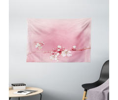 Japanese Cherry Bloom Wide Tapestry