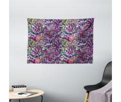 Tropical Jungle Bouquet Wide Tapestry