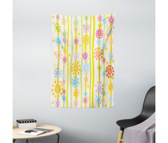 Colorful Cartoon Style Tapestry