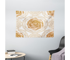 Rose Florets Wide Tapestry