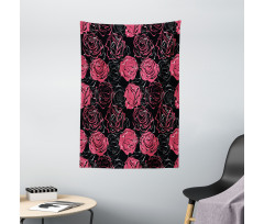 Ombre Rose Blooom Art Tapestry