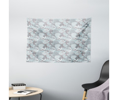 Soft Shabby Petals Leaf Wide Tapestry
