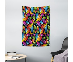 Colorful Flowers Vintage Tapestry