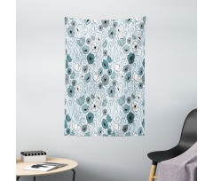 Doodle Floral Botany Tapestry