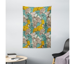 Drawing Style Vintage Tapestry