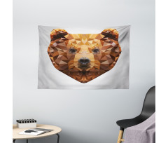 Geometric Modern Portrait Wide Tapestry