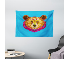 Geometric Head Poly Effect Wide Tapestry
