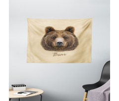 Strong Wild Beast Animal Wide Tapestry