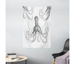 Animal Tentacles Marine Tapestry