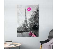 Romantic City and a Kiss Tapestry