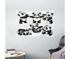 Playful Panda Bear Zoo Wide Tapestry