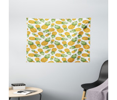 Ripe Pineapple Wide Tapestry