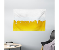 Dripping Milk Wide Tapestry