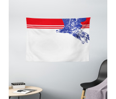 American Flag Colors Bird Wide Tapestry
