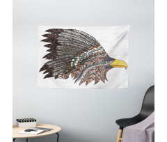 Tribal Feathered Hippie Wide Tapestry