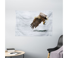 Bird with White Feathers Wide Tapestry