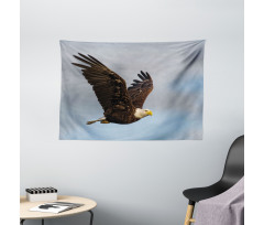 Hunter Bird in Open Sky Wide Tapestry