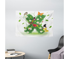 Spring Themed Alphabet Wide Tapestry