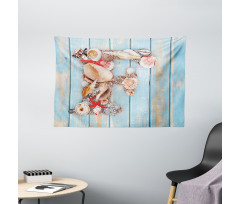 Coastal Soft Colored Wide Tapestry