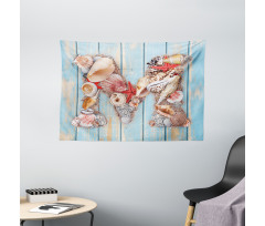 Aquatic Inspiation Art Wide Tapestry