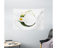 Calla Lilly Flower Wide Tapestry