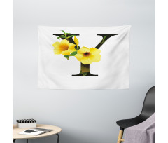Yellow Bells Capital Y Wide Tapestry