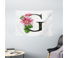 Gerbera Blossom G Font Wide Tapestry